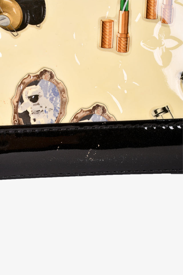 Louis Vuitton 2015 Cream Patent Leather Vernis Stickers Alma PM Bag