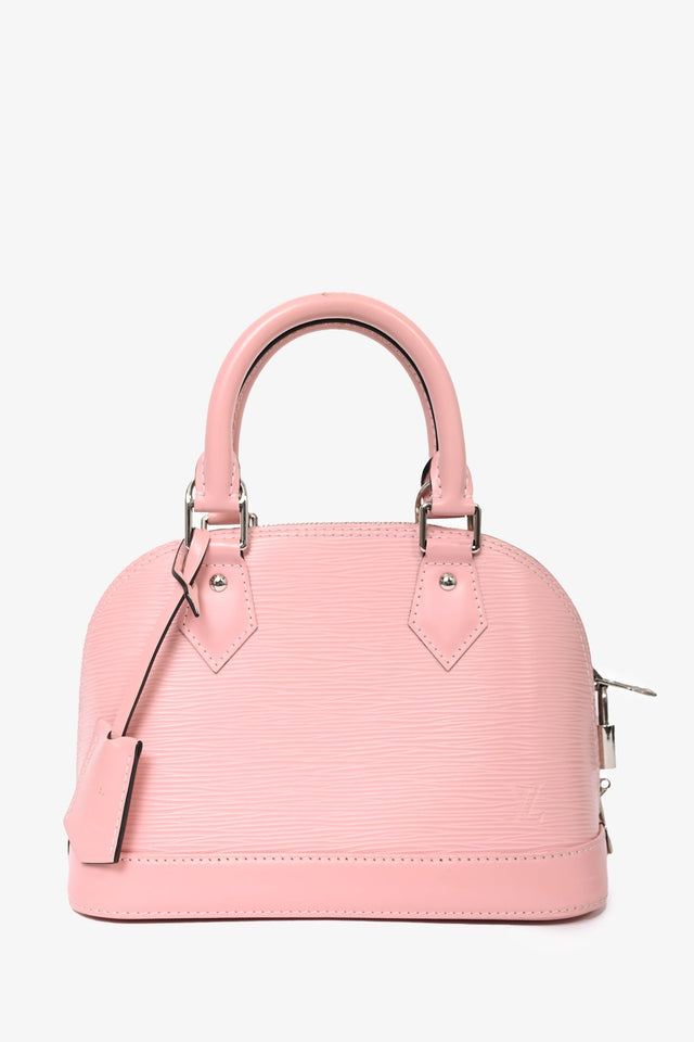 Louis Vuitton 2015 Pink Alma BB Top Handle with Strap