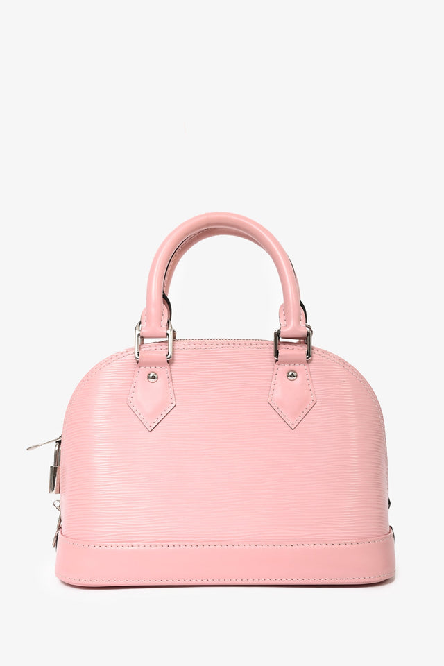 Louis Vuitton 2015 Pink Alma BB Top Handle with Strap