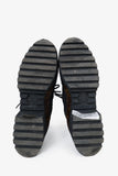 Louis Vuitton Black Monogram Leather/Suede Laureate Combat Boots Size 37.5