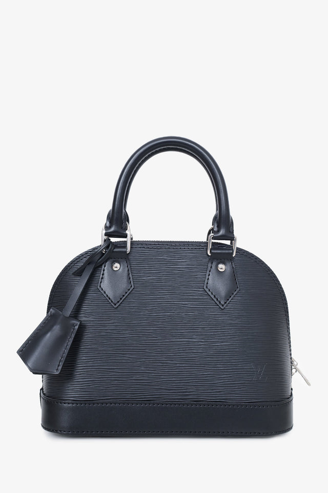 Louis Vuitton 2023 Black Epi Leather Alma BB Top Handle with Strap