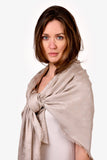 Louis Vuitton Light Grey Monogram Silk/Wool Scarf