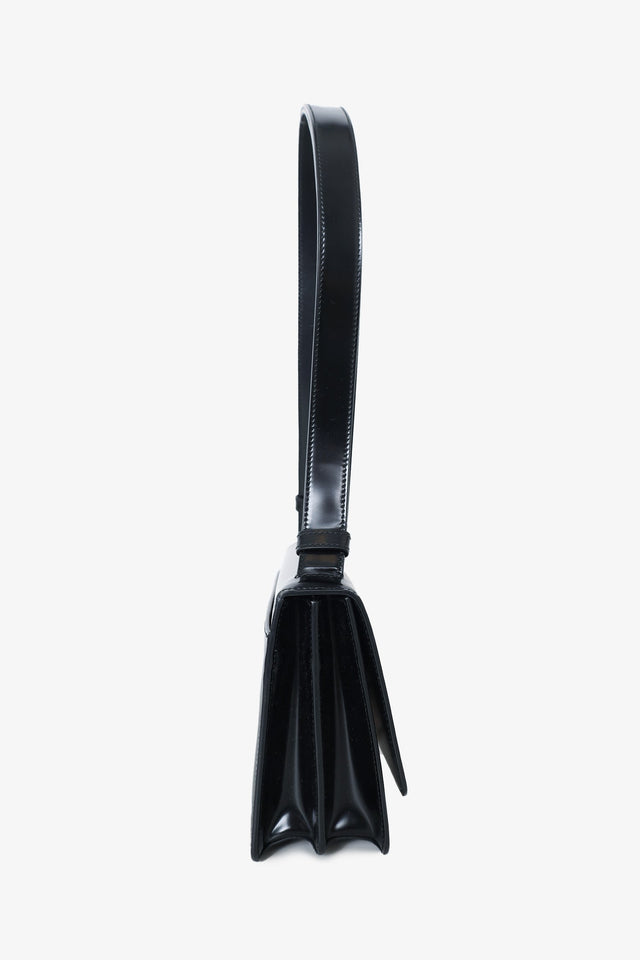 Prada Black Brushed Spazzolato Embleme Flap Bag