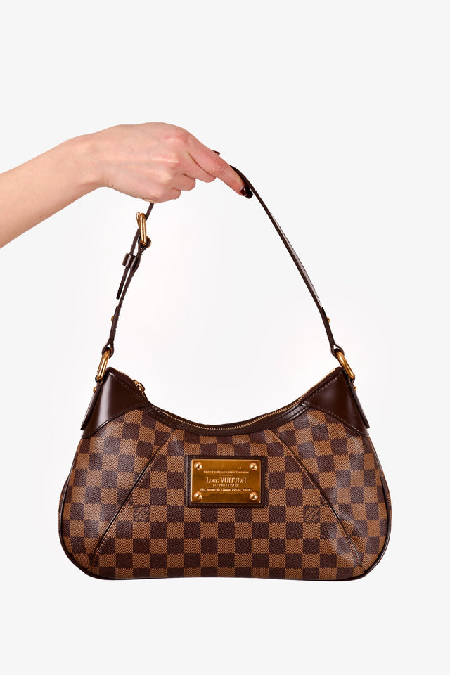 Louis Vuitton 2011 Damier Ebene Thames PM Shoulder Bag