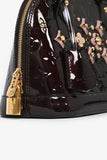 Louis Vuitton 2016 Limited Edition Amarante Vernis Flower Embellished Alma BB with Strap