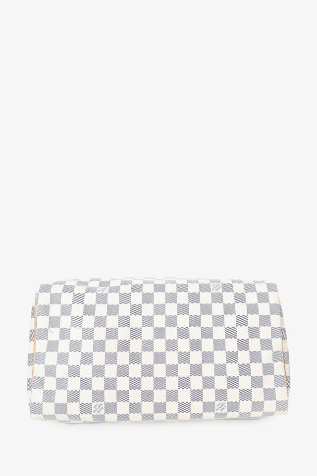 Louis Vuitton 2008 Damier Azur Speedy 35 Top Handle Bag
