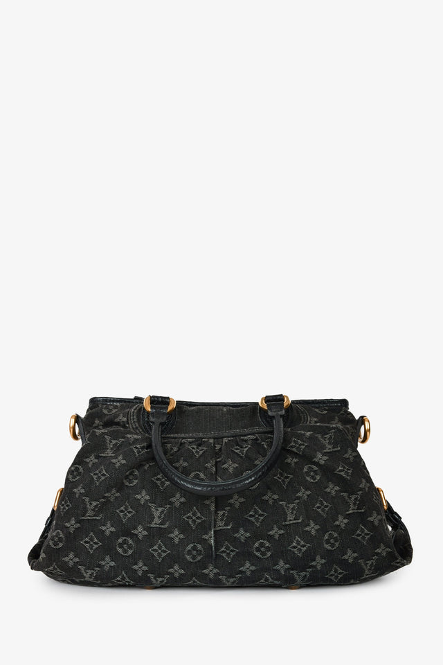 Louis Vuitton 2009 Black Denim Monogram 'Neo Cabby' MM