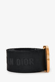 Christian Dior Black/Gold Embroidered Canvas Belt