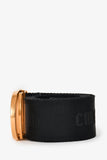 Christian Dior Black/Gold Embroidered Canvas Belt