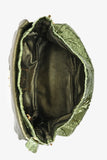 Prada Green Metallic Jeweled Python Chain Shoulder Bag