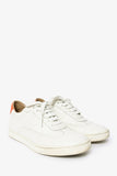 Hermes White/Orange Leather Quicker Sneakers Size 38