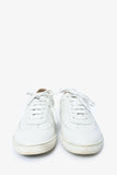 Hermes White/Orange Leather Quicker Sneakers Size 38
