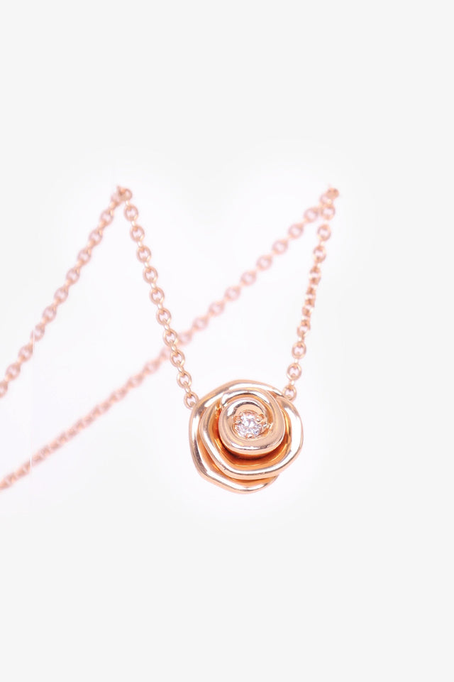 Christian Dior Rose Gold Large Rose Dior Couture Necklace