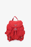 Prada Red Nylon/Leather Trim Mini Backpack
