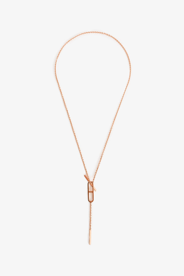 Hermes 18K Gold 'Ever Chaîne d'Ancre Lariat' Necklace