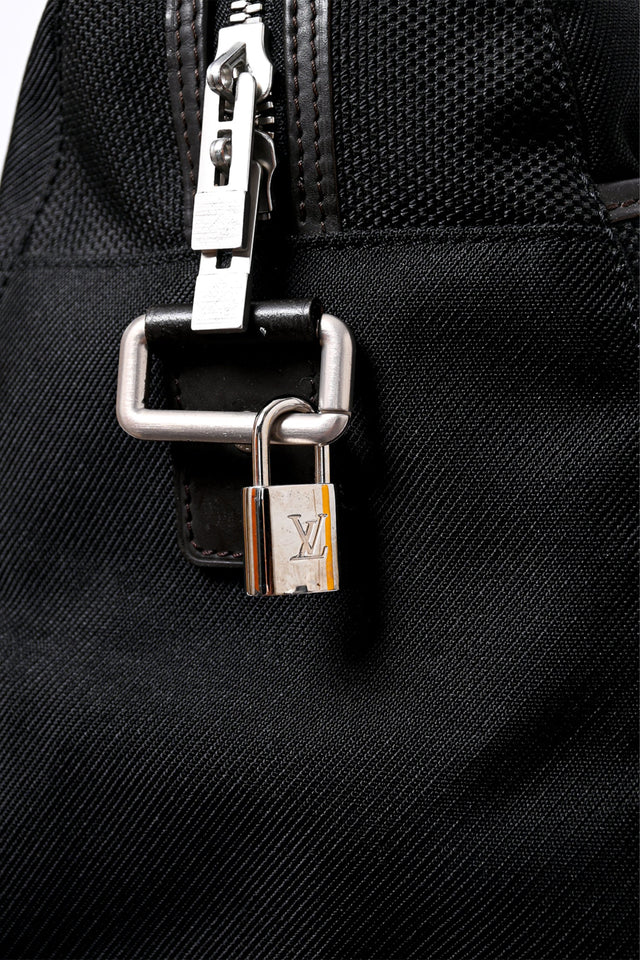Louis Vuitton 2007 Black Canvas Logo Top Handle