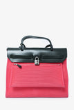 Hermes 2017 Pink Canvas/Brown Leather Herbag Zip 31 with Pouch