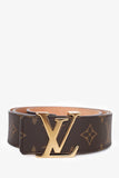 Louis Vuitton Brown Monogram LV Buckle Belt Size 100