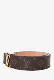 Louis Vuitton Brown Monogram LV Buckle Belt Size 100