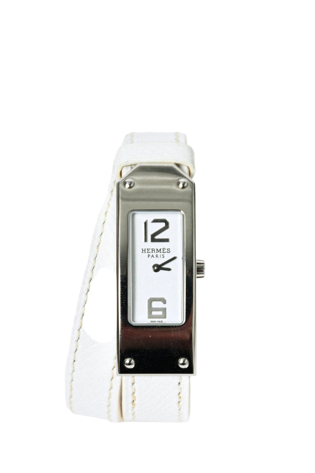 Hermes 2014 White Leather Kelly 2 Watch