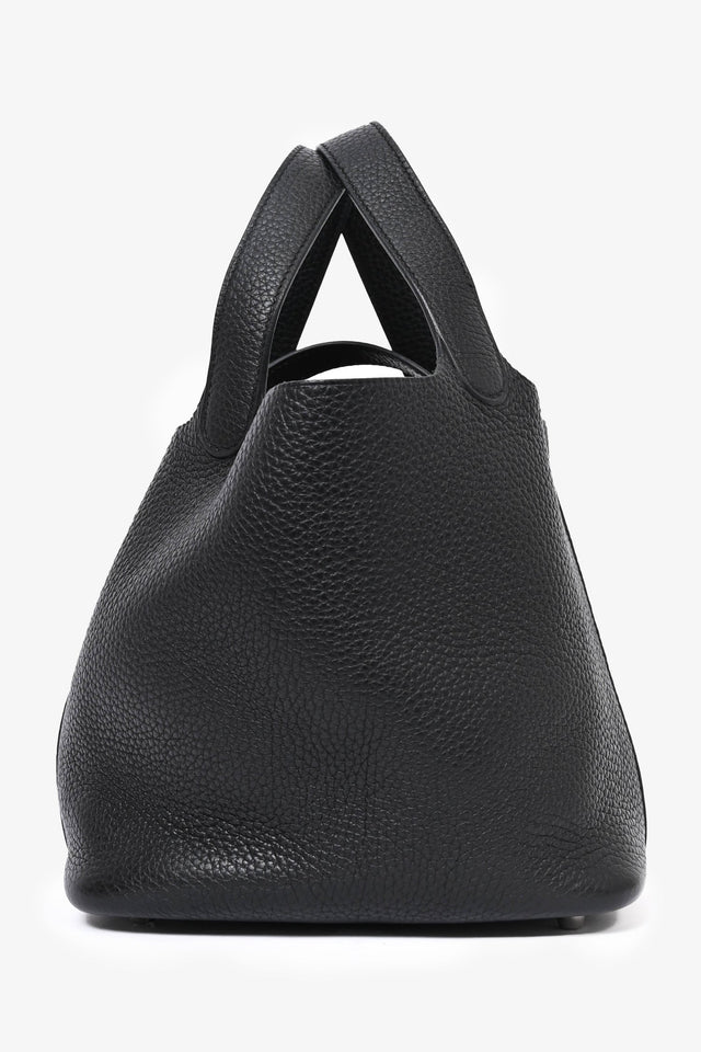 Hermes 2018 Black Clemence Leather Picotin Lock 18
