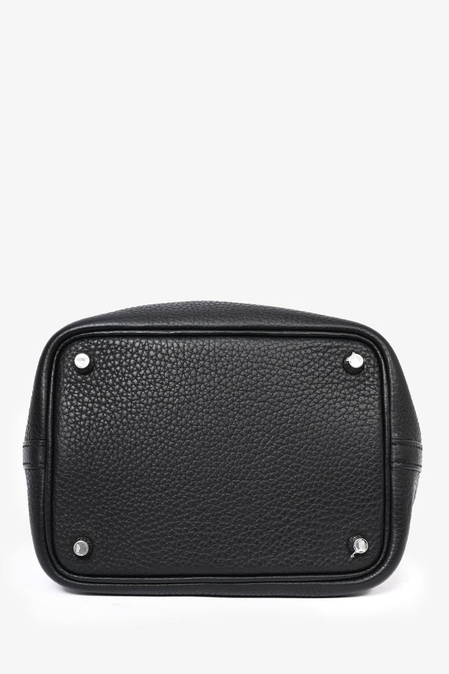 Hermes 2018 Black Clemence Leather Picotin Lock 18