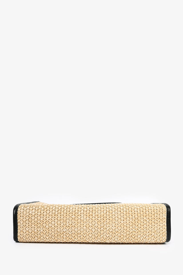 Louis Vuitton Beige/Black Raffia/Leather Toiletry Pouch on Chain