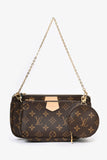 Louis Vuitton 2019 Monogram Multi Pouch Pochette with Pink Canvas Strap