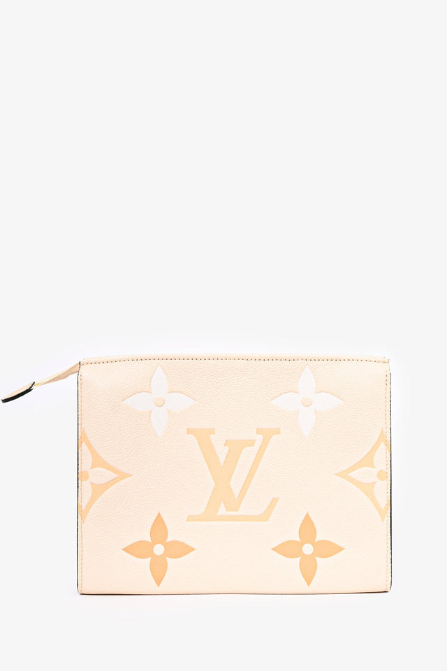 Louis Vuitton Cream Empreinte Leather 'By the Pool' Toiletry Pouch 26