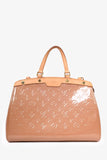 Louis Vuitton 2012 Cafe Brown Vernis Leather Brea Top Handle
