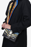 Prada Black City Calf Elektra Studded Shoulder Bag