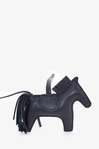 Hermes 2021 So Black Leather Rodeo PM Bag Charm