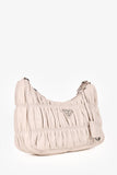 Prada Cream Nappa Gaufre Re-Edition 2005 With Nylon Strap