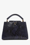Louis Vuitton Navy Blue Python Leather Capucines BB Top Handle