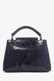 Louis Vuitton Navy Blue Python Leather Capucines BB Top Handle