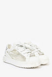 Louis Vuitton White Leather Translucent Monogram Sneakers Size 36.5
