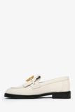 Hermes White Leather 'Impact' Loafers Size 36