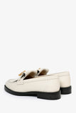 Hermes White Leather 'Impact' Loafers Size 36
