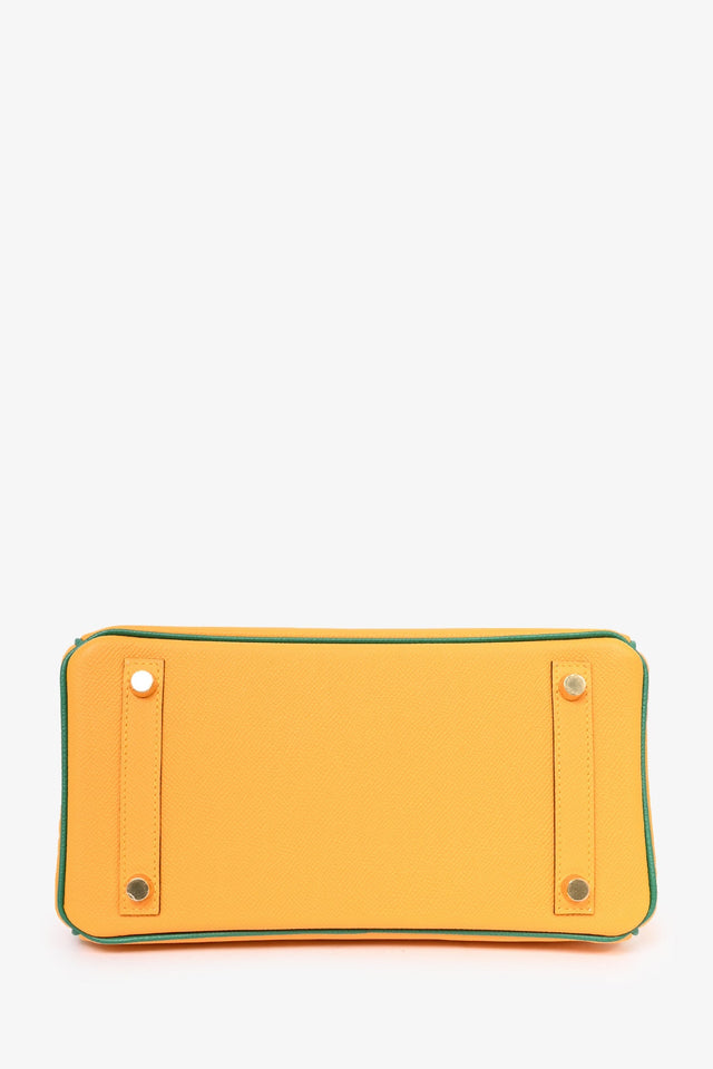 Hermes 2019 Orange/Green Leather Special Order Birkin 25
