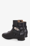 Hermes Black Leather Neo Ankle Boots Size 37.5