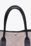Hermes 2002 Beige/Black Coated Canvas/Leather Garden Party 36