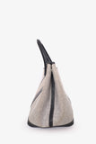 Hermes 2002 Beige/Black Coated Canvas/Leather Garden Party 36