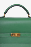 Hermes 1995 Green Epsom Leather Kelly Depeche 38 Briefcase