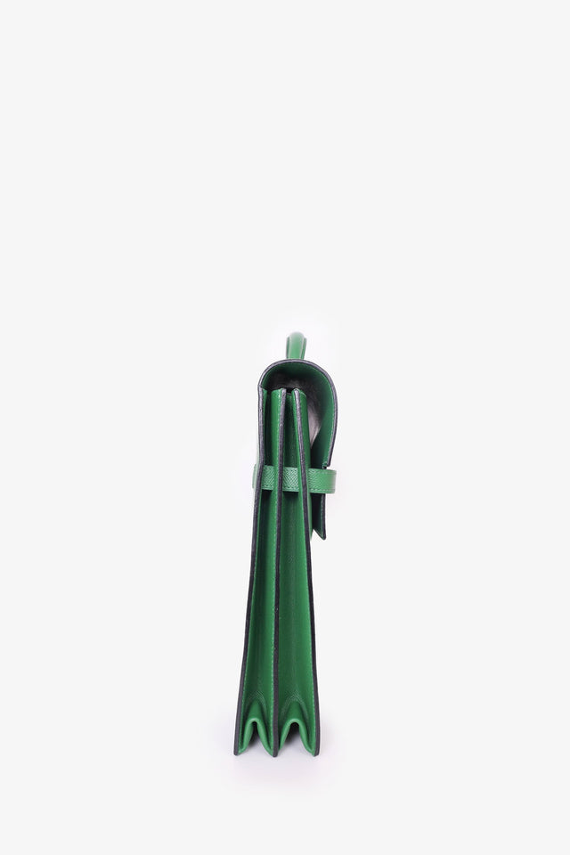 Hermes 1995 Green Epsom Leather Kelly Depeche 38 Briefcase