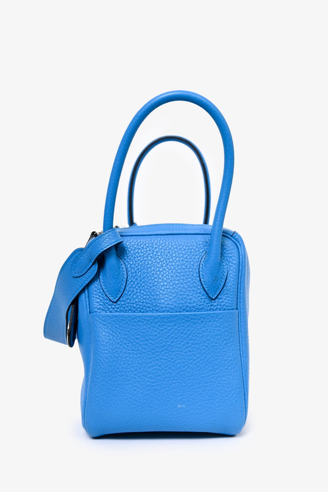 Hermes 2017 Zanzibar Blue Clemence Leather Lindy 26