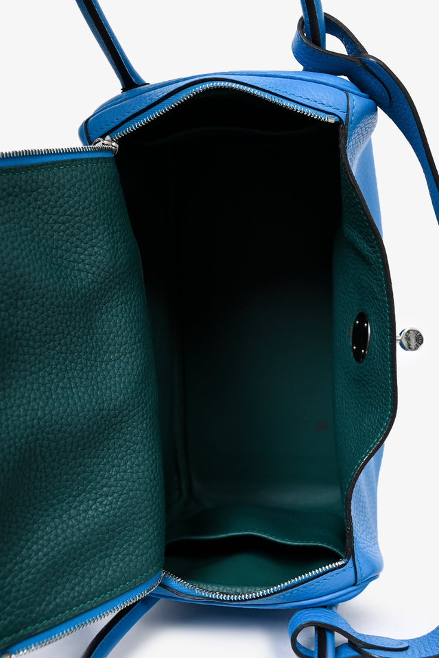 Hermes 2017 Zanzibar Blue Clemence Leather Lindy 26