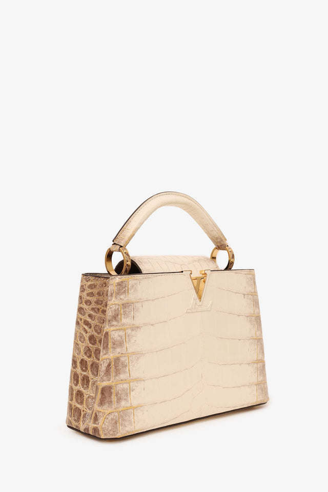 Louis Vuitton 2022 Himalayan Niloticus Crocodile Capucines BB Top Handle 1ith Strap