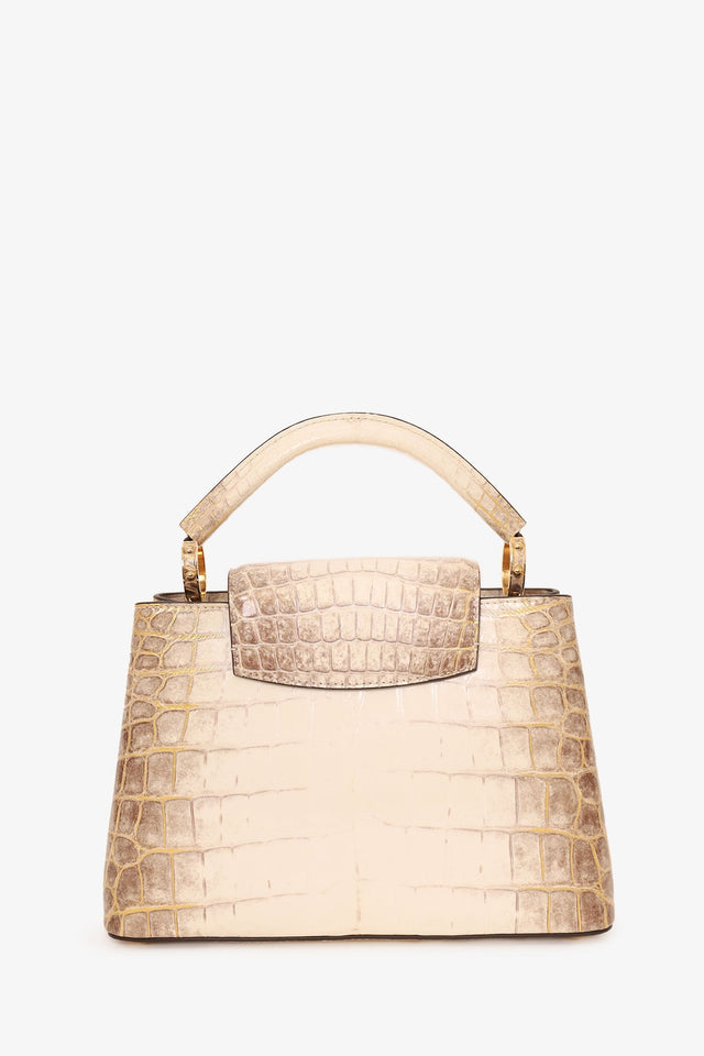 Louis Vuitton 2022 Himalayan Niloticus Crocodile Capucines BB Top Handle 1ith Strap