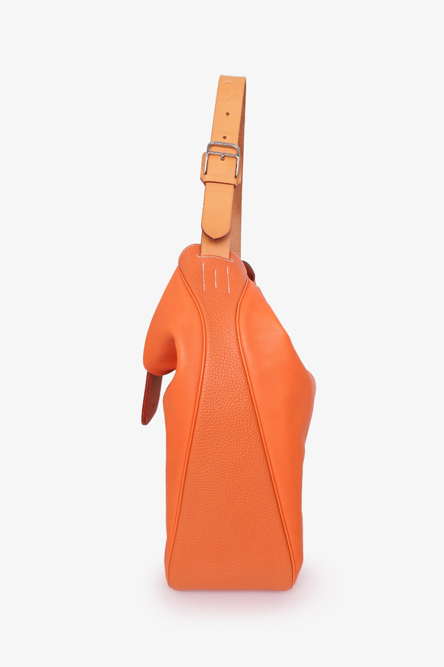 Hermes 2014 Orange Swift & Clemence Virevolte 29 Shoulder Bag
