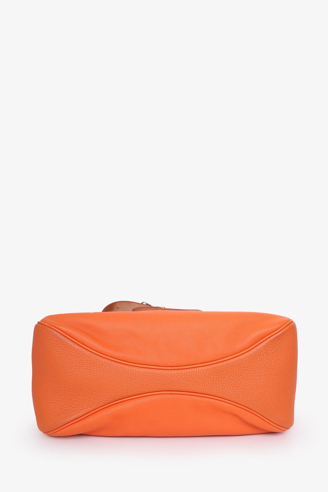 Hermes 2014 Orange Swift & Clemence Virevolte 29 Shoulder Bag